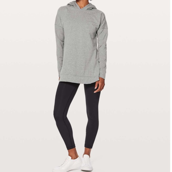 EUC Lululemon Cut Above Hoodie Expression Gray Side Slits - Picture 4 of 13